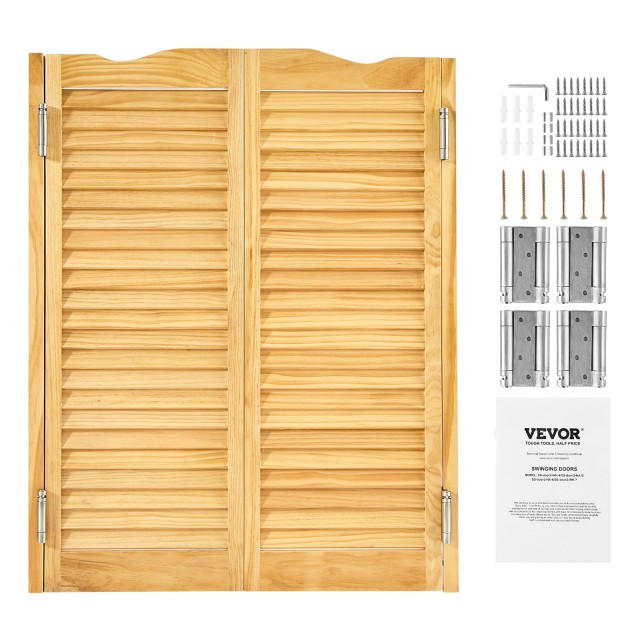 VEVOR Διπλή Πόρτα Swinging Cafe από Πεύκο με Καμάρα - Ήσυχη Λειτουργία & Ευέλικτη Χρήση SLBDBMSMW36HO3Y7G001V0