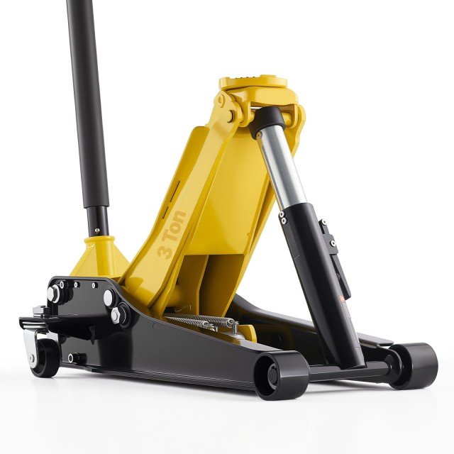 VEVOR Χαμηλού Προφίλ Υδραυλικός Γρύλος Δαπέδου 3 Τόνων από Ατσάλι με Διπλή Αντλία Ταχείας Ανύψωσης, 75–500 mm, για Σπορ Αυτοκίνητα, Σεντάν, SUV και Pickup ZJDBQJDTZ3TSUYK36001V0