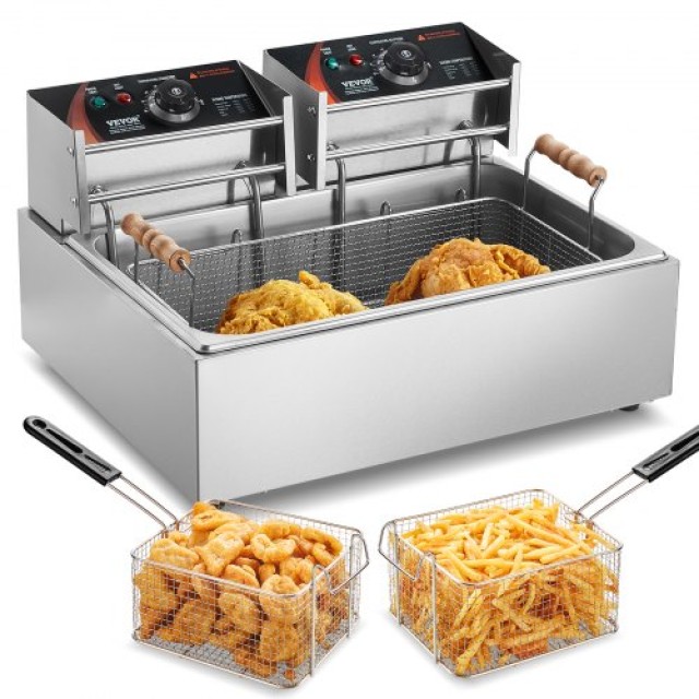 VEVOR Επαγγελματική Ηλεκτρική Φριτέζα 2500W 12L Ανοξείδωτη Αναβάθμιση 200°C DGDZGDGJCK00TPYZZV2