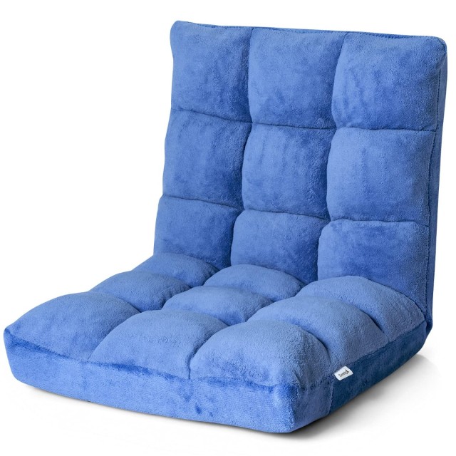 Costway Πτυσσόμενη Επενδεδυμένη Καρέκλα Δαπέδου με Ρυθμιζόμενη Πλάτη 14 Επιπέδων HV10355NY-new