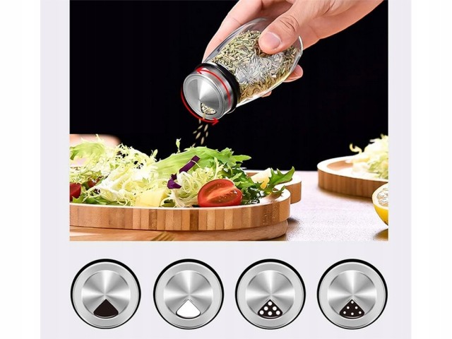 Verk Group Περιστρεφόμενο Οργανωτής Μπαχαρικών με 6 Γυάλινα Δοχεία για Μπαχαρικά & Αλάτι 5907451363508