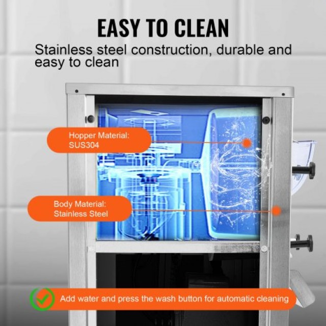 Επαγγελματική Παγωτομηχανή 18 L/H Μονής Γεύσης  ZLSYBQLJDKWASNH70V2 VEVOR