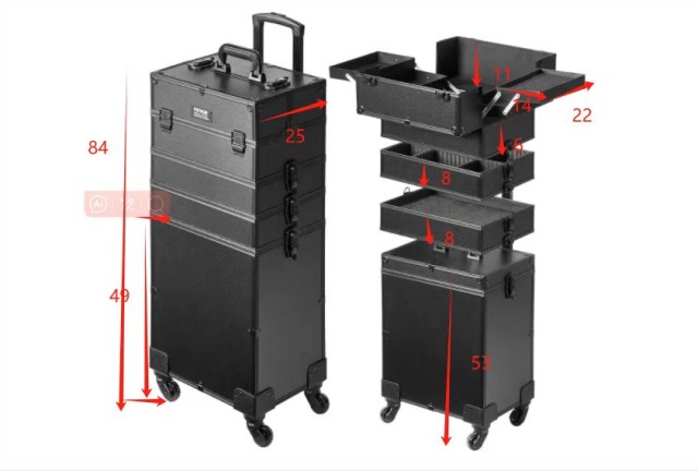 Βαλίτσα Μακιγιάζ 5 σε 1 353 x 253 x 745 mm VEVOR HZXXLGS5H100K8BZXV0