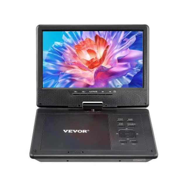 VEVOR Φορητό DVD Player με Οθόνη 228 mm και Ενσωματωμένη Μπαταρία 4 Ωρών FGSBXDVDJ9INV7UKA001V2