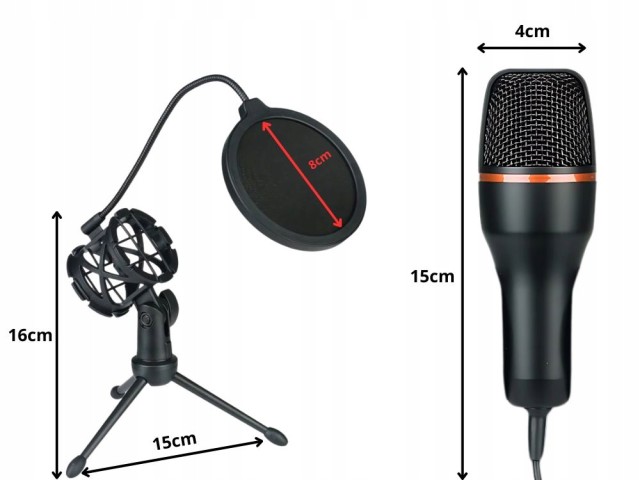 Verk Group USB RGB Στούντιο Μικρόφωνο με Τρίποδο για Υπολογιστή, Streaming Gaming, 5907451375723