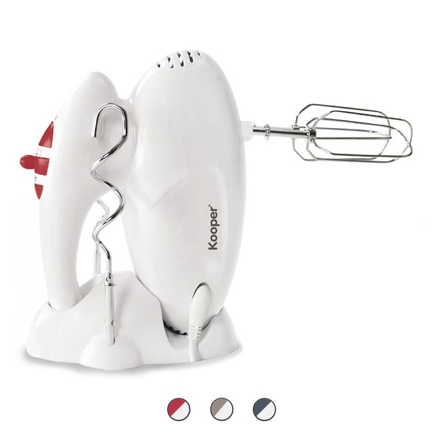 Kooper Μίξερ χειρός με βάση στήριξης 5 ταχυτήτων, αναδευτήρες και γάντζοι από ανοξείδωτο ατσάλι 200 W Pedro 2196208 Τυχαία Επιλογή Χρωμάτων