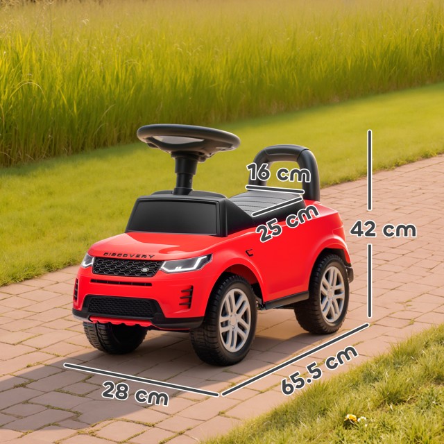 AIYAPLAY Παιδικό Αυτοκίνητο με Άδεια Land Rover με Κορνάκι και Χώρο Αποθήκευσης, 65.5x28x42 cm, Κόκκινο 370-437V00RD