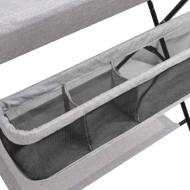 vidaXL Αλλαξιέρα Μωρού Ανοιχτό Γκρι Σιδερένια 10265