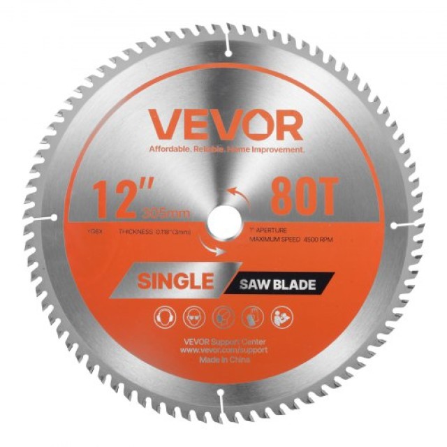 VEVOR Πριονόδισκος Ξύλου 305mm, 80 Δόντια, Μείωση Θορύβου DPYJPDPQDCL3UOXF5001V0