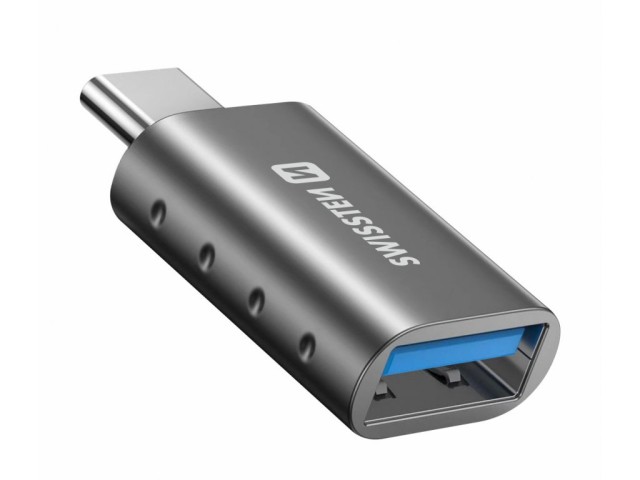 SWISSTEN Προσαρμογέας OTG / USB-C (αρσενικό) / USB-A (θηλυκό) 8595217478886