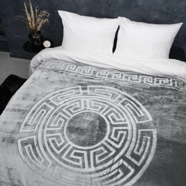 Ανάγλυφη Κουβέρτα Xρώματος Γκρι SLEEPTIME 8720578091157