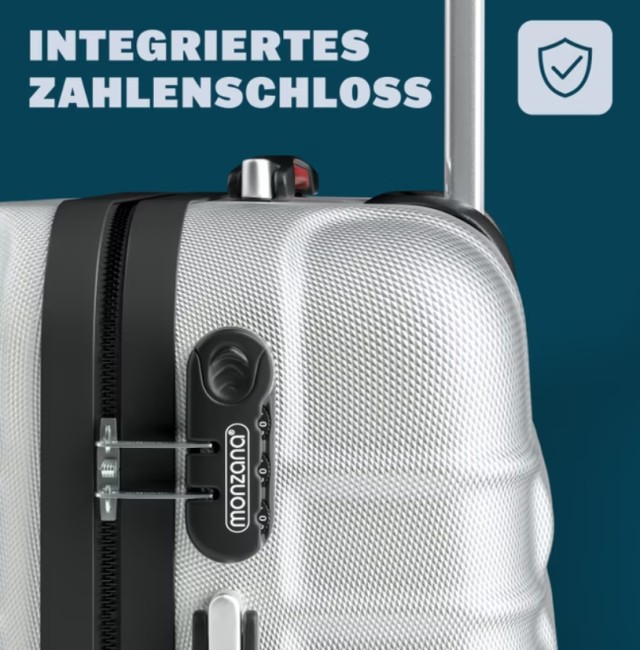 Σετ Βαλίτσες Σκληρού Κελύφους Baseline 4 Τεμάχια – Ασημί (34L, 55L, 84L, 120L) 107217 Monzana