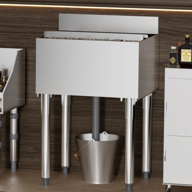 VEVOR Επαγγελματικός Κάδος Πάγου με Συρόμενο Καπάκι και Θήκες Μπουκαλιών DBCBX1924INC9TNMTV0