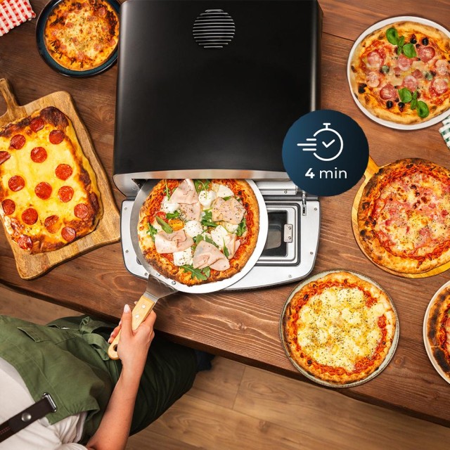 Cecotec Πολυλειτουργικός Φούρνος Πίτσας 13L Pizza&Co 500 Max  με Ψηφιακό Έλεγχο, Ευρύ Φάσμα Θερμοκρασίας, Καπνιστήριο, και Αξεσουάρ.