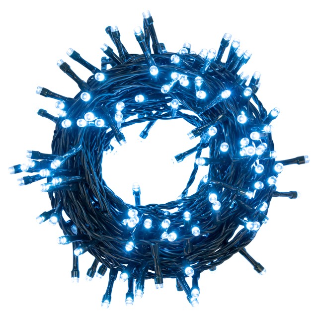 Kooper Σχοινί 240 λευκών LED ψυχρού φωτός 108 μέτρων για εξωτερική χρήση με 8 λειτουργίες φωτισμού Santas House by Kooper 5906383