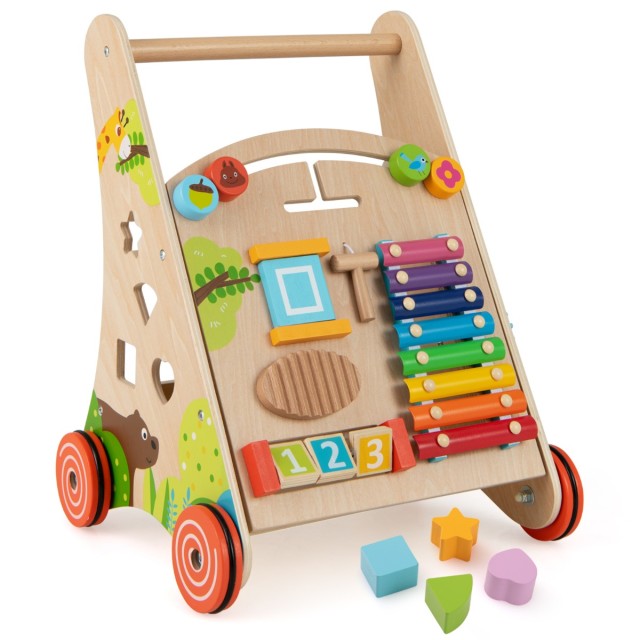 Costway Ξύλινος Περπατούρα Montessori με Πολλαπλές Δραστηριότητες για Παιδιά 3+ Ετών TP10318NA