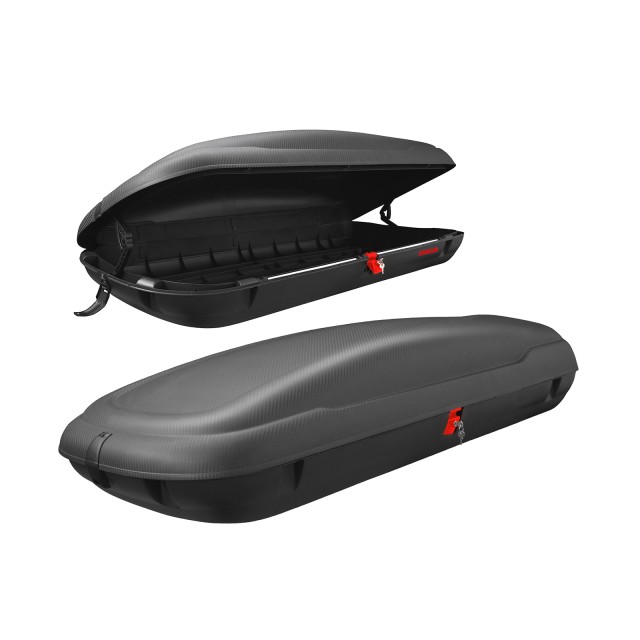 Costway Μαύρη Σκληρή Θήκη Οροφής Αυτοκινήτου με Κλειδιά Ασφαλείας 400lt / 75kg 169 x 80 x 36,5 cm AT6266EU