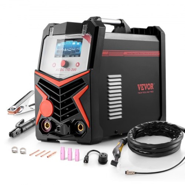 VEVOR Συγκολλητής TIG 6-σε-1 AC/DC Pulse Spot MMA IGBT LED TIGHJ200ALHY08YB1V2
