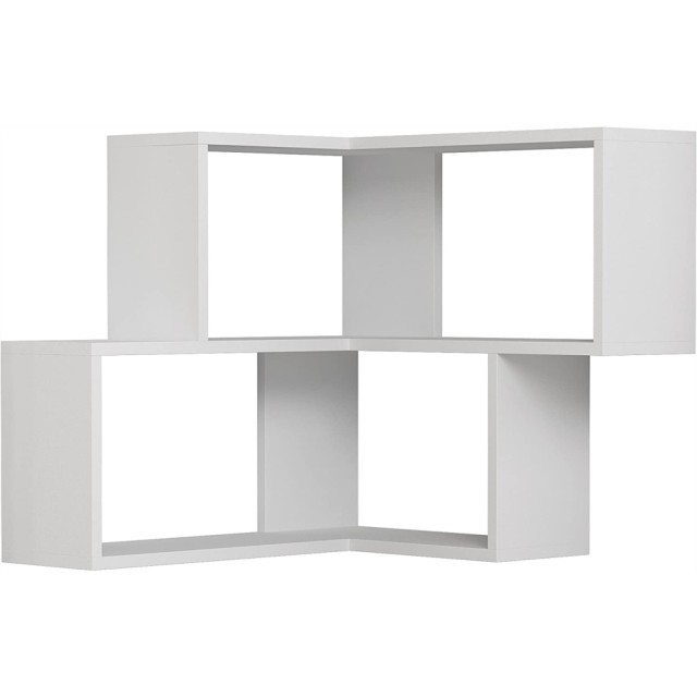 Shally Dogan Γωνιακό Ράφι Διπλό Λευκό Εξοικονόμησης Χώρου Εσωτερικού Χώρου 02815272