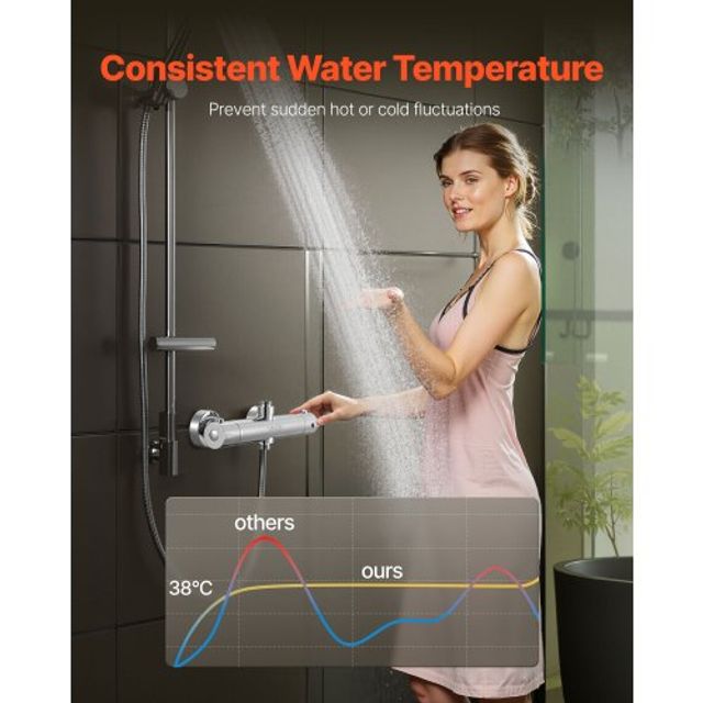 VEVOR Θερμοστατικός Μίκτης Ντους 38℃ YXFSKDSHWWKFZJJ4D001V0