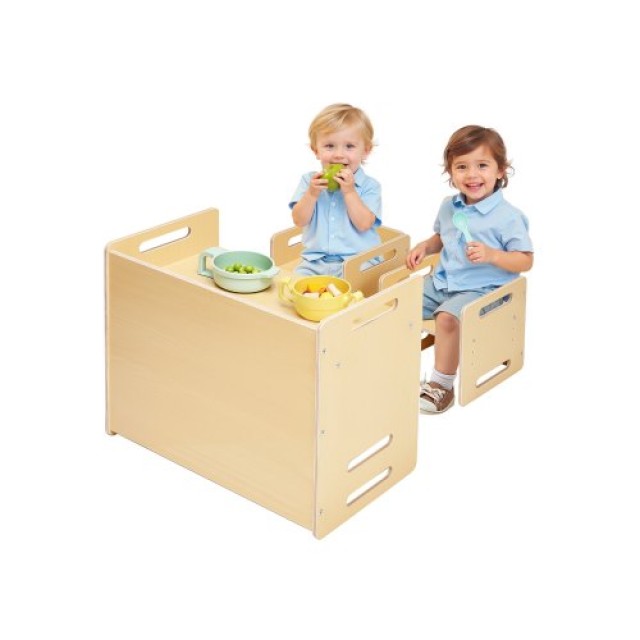 VEVOR Σετ Τραπεζιού και Καρεκλών Montessori για Νήπια από Ξύλο ETDNZY265201MXF9VV0