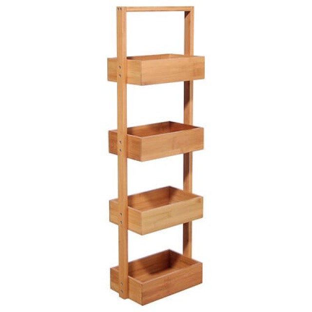 Ξύλινη Ραφιέρα 4 Επιπέδων 28 x 16 x 88 cm από Μπαμπού 216716020 5Five Simply Smart