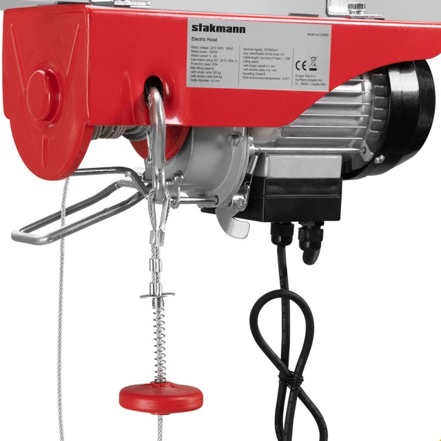 STAKMANN  Ηλεκτρικός Γερανός Ανυψωτήρας Βαρούλκο Ανυψωτικό Φορτίου 300 / 600 κιλά  02814644