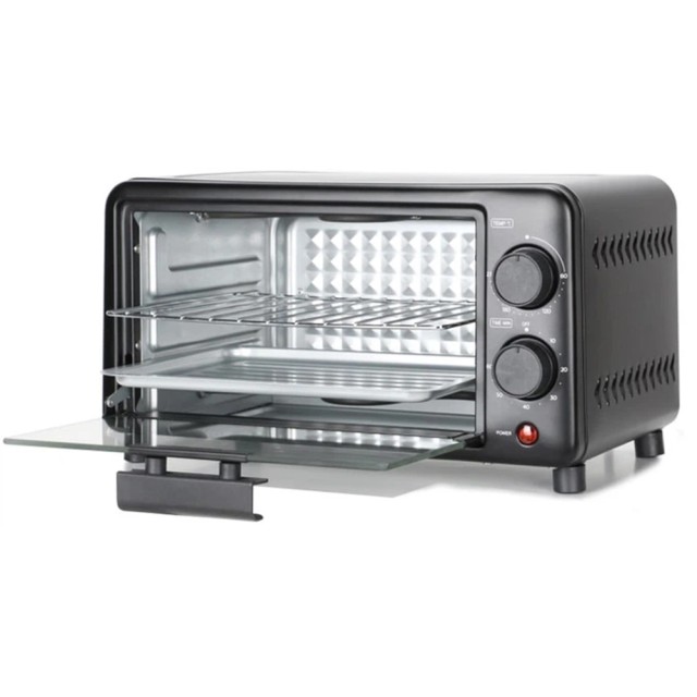 BAKAJI Ηλεκτρικός Φούρνος 10 Λίτρων, Ισχύς 800W, Ρυθμιζόμενη Θερμοκρασία και Χρονοδιακόπτης 02001798