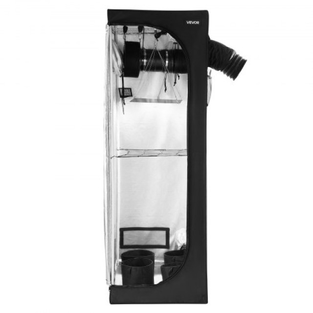 VEVOR Σετ Καλλιέργειας Εσωτερικών Χώρων, 60 x 60 x 180 cm, με Πλήρες Φάσμα LED Φωτισμό & Σύστημα Αερισμού ZPTZTZZP6060M1L1H001V2