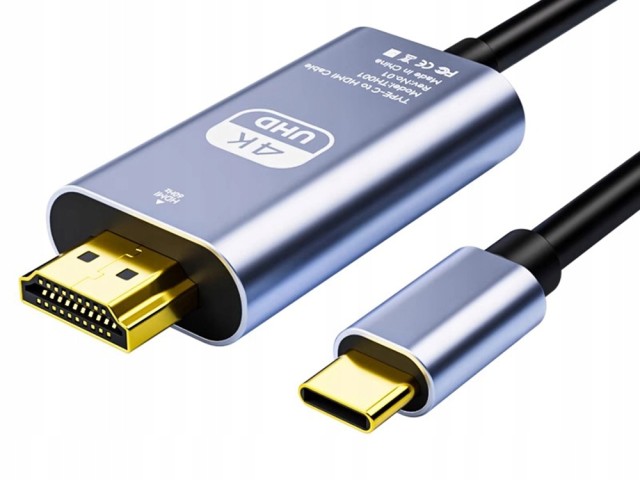 Verk Group Καλώδιο Προσαρμογέα USB-C σε HDMI 4K 1.8m  Ιδανικό για Μετάδοση Βίντεο & Ήχου σε Ultra HD! 5907451379639