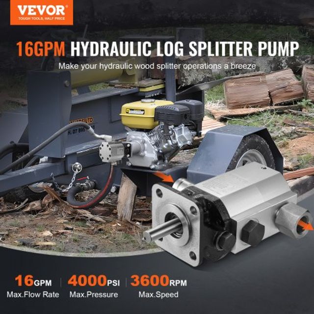 Αντλία Υδραυλικού Διαχωριστήρα Ξύλων VEVOR, 16GPM, 2 Στάδια 4000PSI CLB16GPMCLB000001V0
