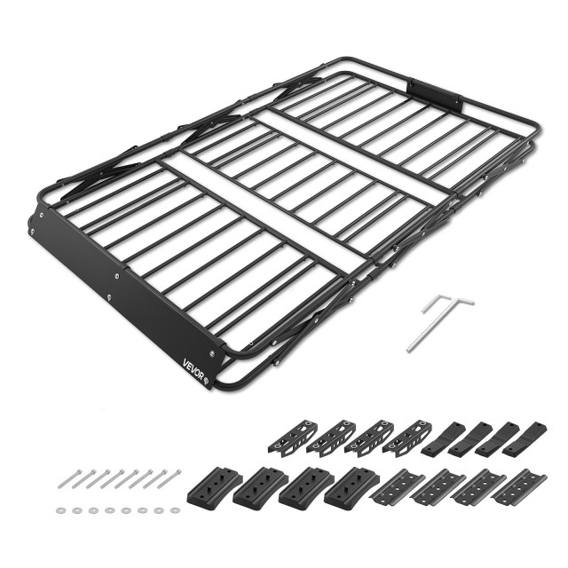 VEVOR Καλάθι Οροφής Αποσκευών 1626 x 990 x 102 mm, Βαρέως Τύπου, Αναδιπλούμενο, Χωρητικότητα 90,72 kg, Καθολικό για SUV και Φορτηγάκια HKSXLKHJG643ZXAKF001V0