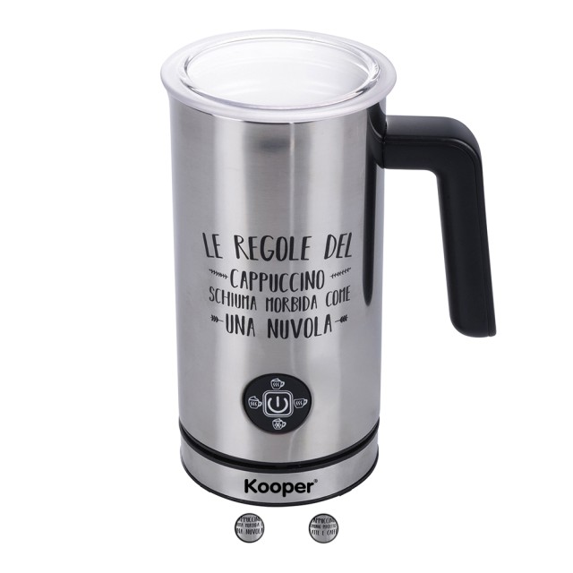 Kooper Cappuccinatore σε ανοξείδωτο ατσάλι μοντάρει και θερμαίνει 500W ασημί 5919144 Τυχαία Επιλογή Χρωμάτων