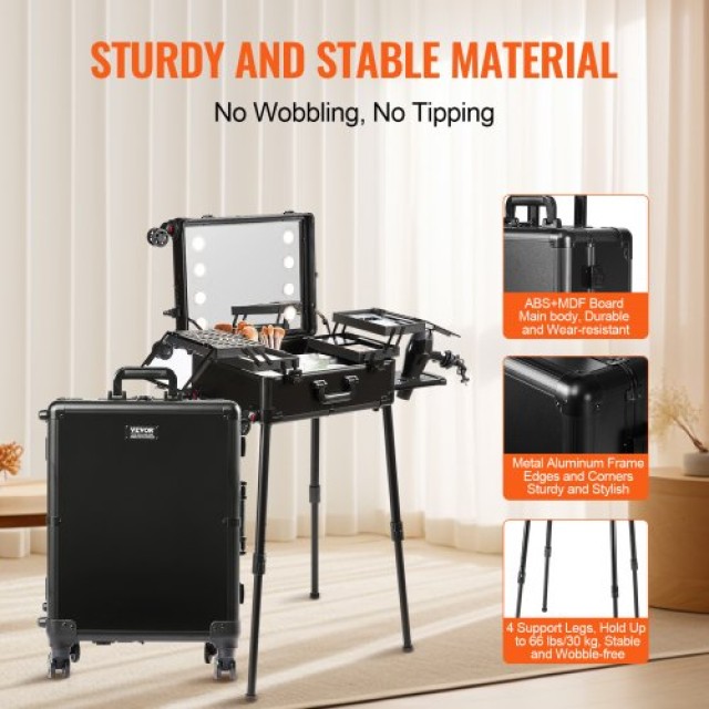 Βαλιτσάκι Μακιγιάζ VEVOR με Καθρέφτη & Ηχεία HZXXLGSDZJ00S1F5WV2