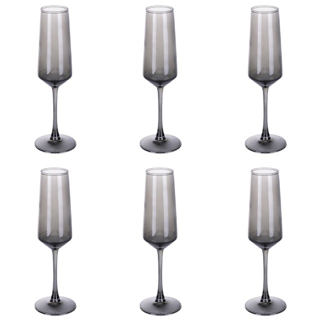 Galileo Σετ 6 φλιτζάνια 250 ml σε γυαλί Rubino Sibilla καπνιστό 5919692