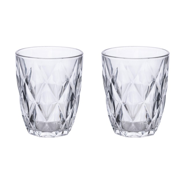 Galileo Σετ 2 ποτήρια νερού 340 ml από γυαλί με χαραγμένη επιφάνεια διαφανή Celine Sibilla 5918872