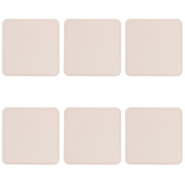 Villa dEste Home Σετ 6 Διπλής Όψης Σουβέρ από PVC 10x10cm Horeca σε Απόχρωση Ivory 5921716