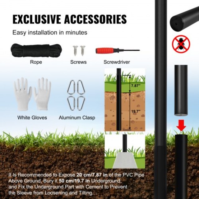 Κιτ Σημαίας 6μ Αποσπώμενο Βαρύ Καθήκον Αλουμινίου Μαύρο  QGTJHS20YCTJU7D5PV0