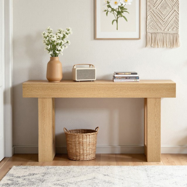 VEVOR Ρουστίκ Ξύλινος Κονσόλα 160 εκ. για Σαλόνι ή Υπνοδωμάτιο, Απλή Συναρμολόγηση BSXGZEKNSFDCHP2KX001V0