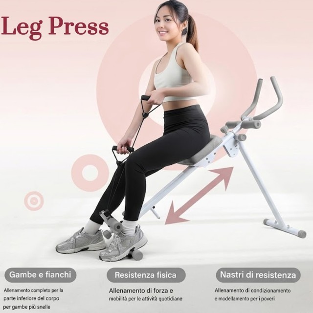 BAKAJI Πολυόργανο Κοιλιακών AB Machine Γκρι Πτυσσόμενο Όργανο Γυμναστικής και Κωπηλατική 02002135