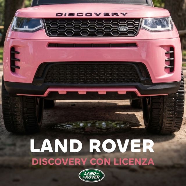 AIYAPLAY Παιδικό αυτοκινητάκι Land Rover με χειρολαβή και προστατευτικό, PP/Ατσάλι, 84x40x94.5 εκ., Ροζ 370-436V00PK
