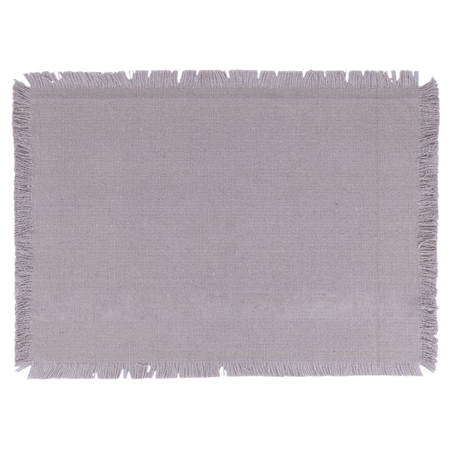 Villa dEste Home Γκρι Ορθογώνιο Βαμβακερό Τραπεζομάντηλο με Κρόσσια 5919603