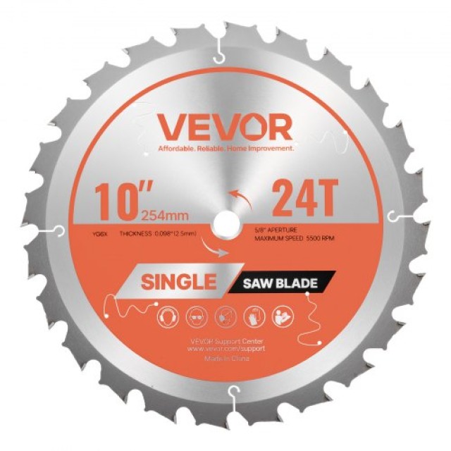VEVOR Πριονωτή λεπίδα 254 mm για ξύλο DPYJPDPQMZP22H70R001V0