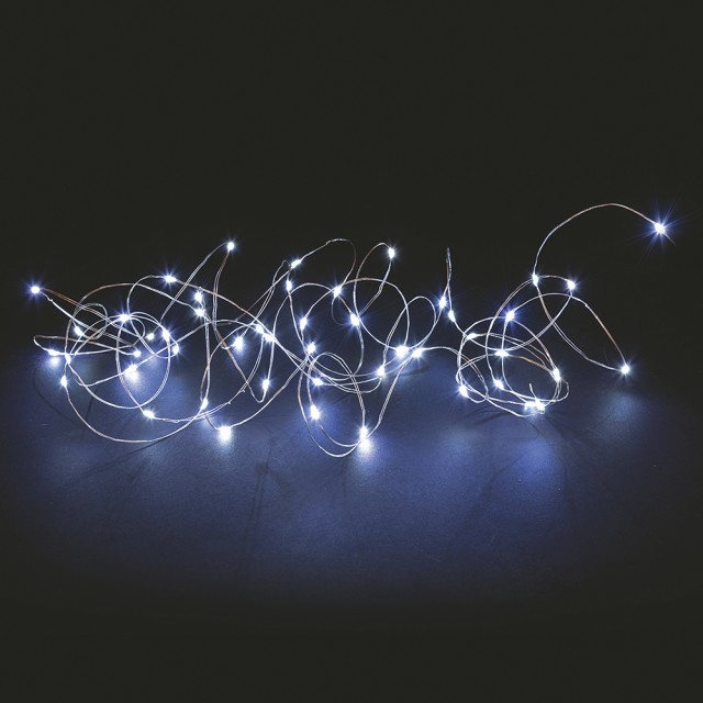 Kooper LED Μικρογούρλα 180 Φώτα Ψυχρού Λευκού για Εξωτερική Χρήση, 18μ με 8 Εφέ Φωτισμού - Santas House 5921277