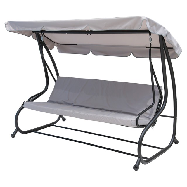 Galileo Dondolo Deluxe 3 θέσεων με στέγαστρο παρασόλης 230x120x165 cm γκρι Est 5901450