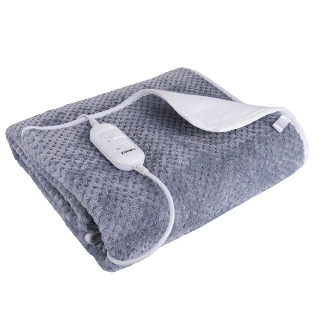 Kooper Θερμαινόμενη κουβέρτα μονή 80x160 cm, γρήγορη θέρμανση, 2 επίπεδα θερμοκρασίας, χαμηλή κατανάλωση 60 W, γκρι Pisola 5905927