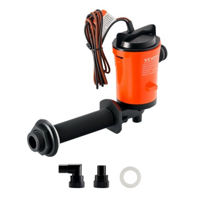 VEVOR Αντλία Ζωντανού Δολώματος Σκάφους 12V 800 GPH 90° CYHSB800GPHWJHPJPV9