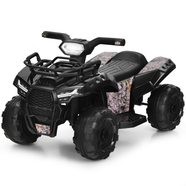 Costway  Παιδικό Ηλεκτρικό ATV με LED Φώτα, Μουσική & MP3 για Αγόρια και Κορίτσια (18-36 μηνών) TQ10019DE-BK