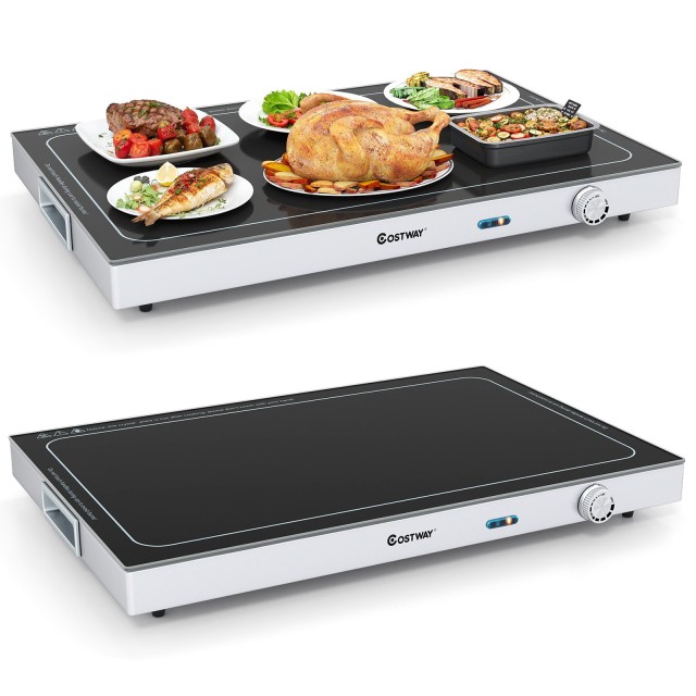 Costway Ηλεκτρικός Δίσκος Διατήρησης Θερμότητας 50 x 29 cm για Μπουφέ και Πάρτι KC58404DE