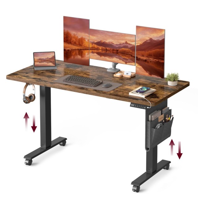 VASAGLE Ηλεκτρικό Γραφείο Ρυθμιζόμενο σε Ύψος 140 x 60 x 71-120 cm LSD174KD01